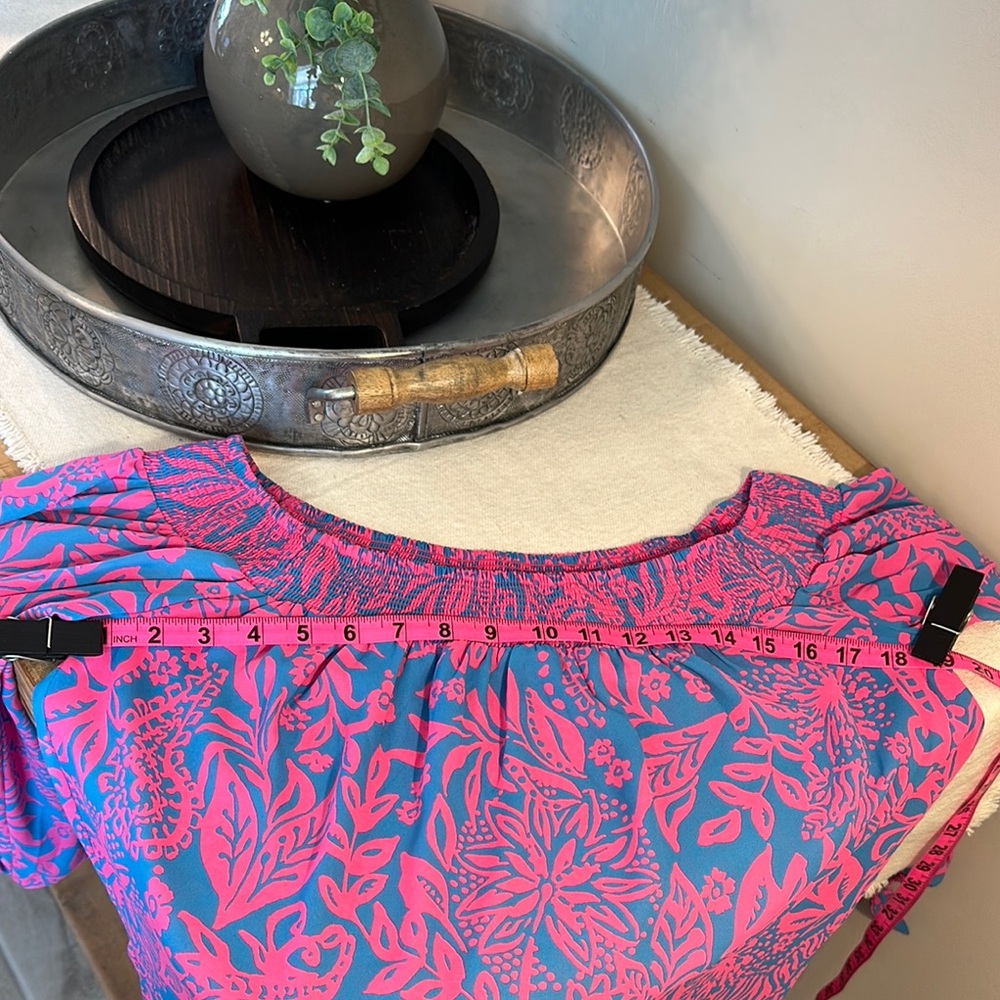 ππLilly Pulitzer Maryellen Long Sleeve Off the Shoulder Top - Picture 9 of 12